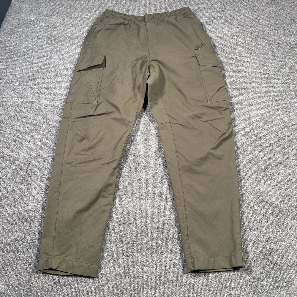 Nike Utility Cargo Pocket Trousers Mens Size Medium Retro Army Military Green